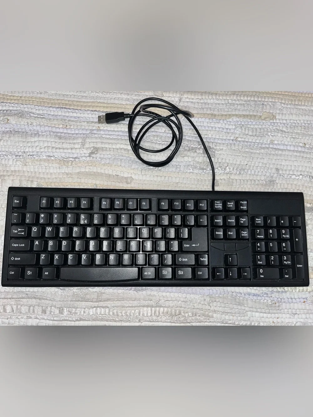 Wired USB Black Full-Size Keyboard - Reliable Typing for Desktop